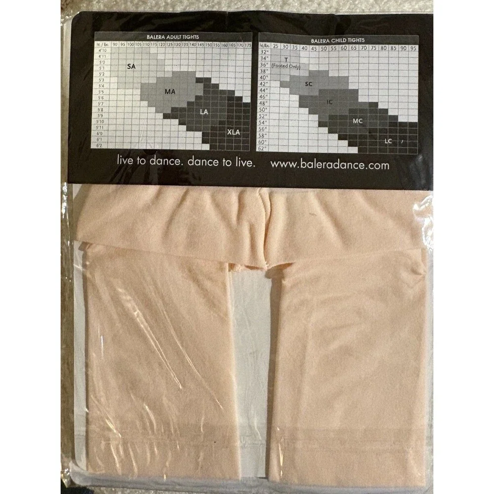 Balera Dancewear Girls Footed Tights Style T99C Color Ballet Pink Size SC New!